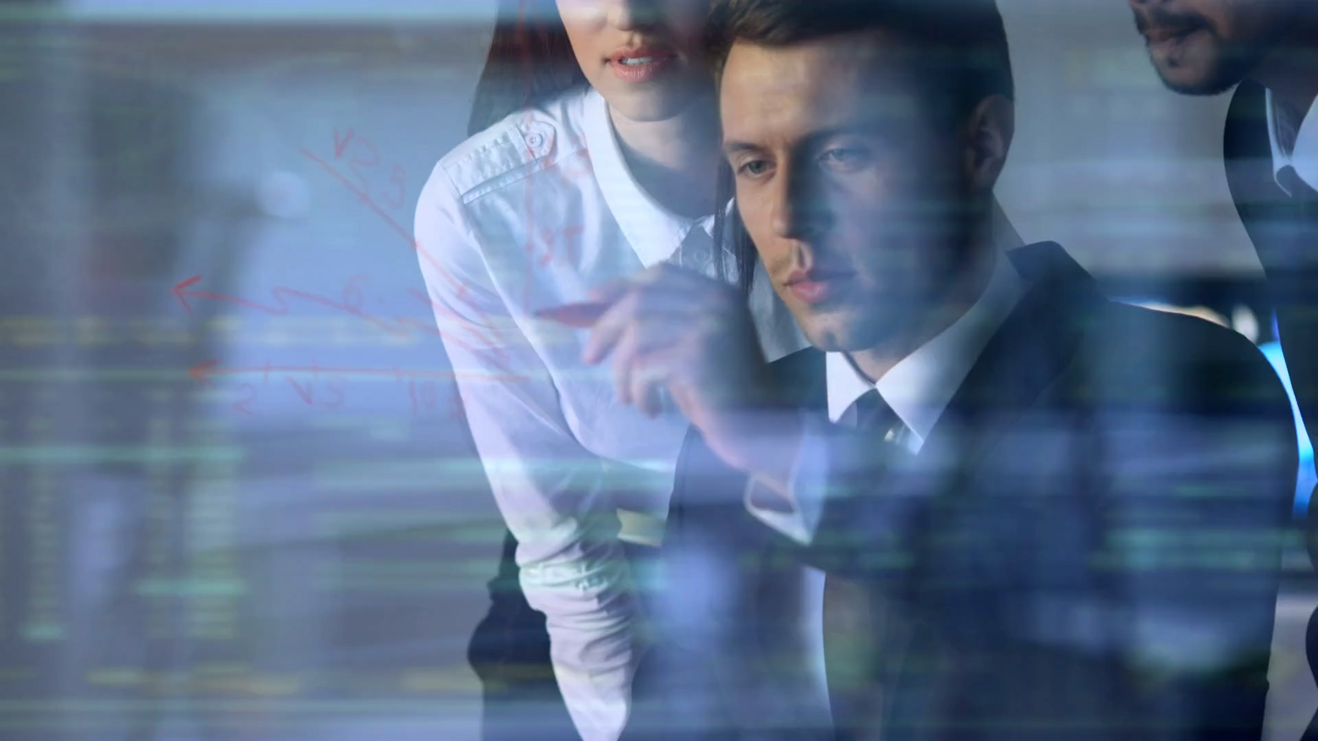 Image showing team collaboration with embedded data insights